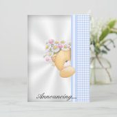 Uitnodiging voor aankondiging van baby (Staand voorkant)