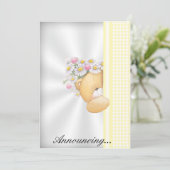 Uitnodiging voor aankondiging van baby (Staand voorkant)