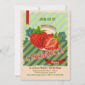 Uitnodiging voor aardbeienboerderij (Voorkant)
