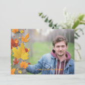 Uitnodiging voor achtergrondfoto's in het najaar (Staand voorkant)