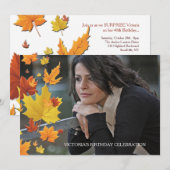 Uitnodiging voor achtergrondfoto's in het najaar (Voorkant / Achterkant)