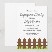 uitnodiging voor achtertuinverlovingsfeest (Voorkant / Achterkant)