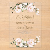 Uitnodiging voor acryl-Baby shower (Voorkant)