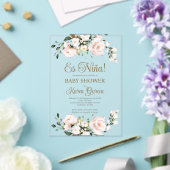 Uitnodiging voor acryl-Baby shower (Insitu (Huwelijk))