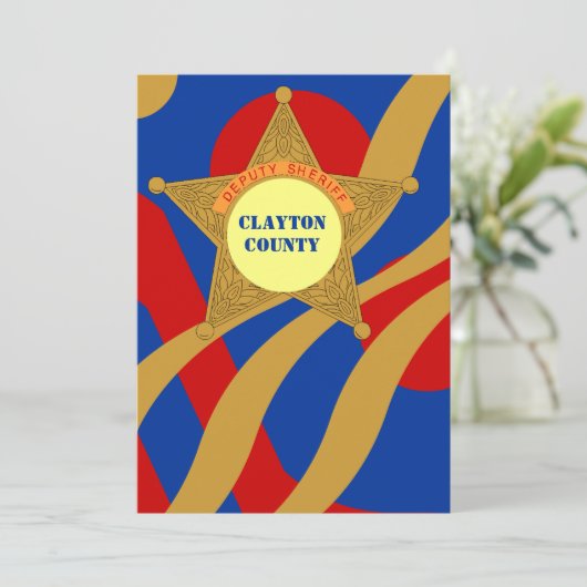 Uitnodiging voor actieve stramers Adjunct - sherif (Staand voorkant)