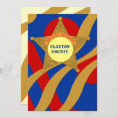 Uitnodiging voor actieve stramers Adjunct - sherif (Voorkant / Achterkant)