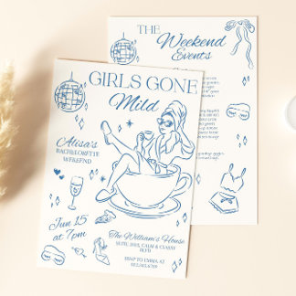 Uitnodiging voor activiteitenschema vrijgezellenfe