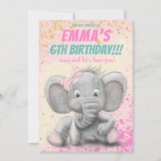 Uitnodiging voor acute olifanten (Achterkant)