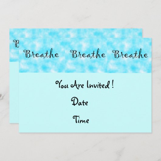 Uitnodiging voor ademhaling (Voorkant / Achterkant)