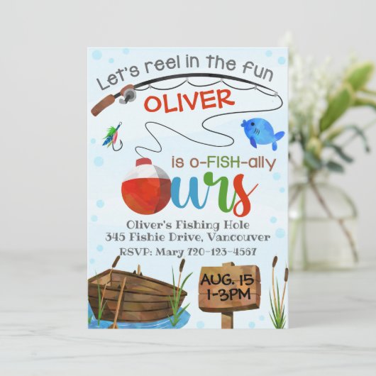 Uitnodiging voor adoptie, Geviste adoptie Uitnodig (Staand voorkant)