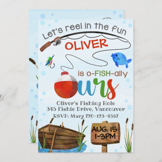 Uitnodiging voor adoptie, Geviste adoptie Uitnodig (Voorkant / Achterkant)