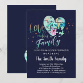 Uitnodiging voor adoptie viering / bruisfeest (Voorkant / Achterkant)