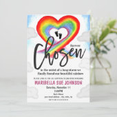 Uitnodiging voor adoptiefeest (Staand voorkant)