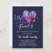 Uitnodiging voor adoptiefeest / shower (Voorkant)