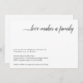 Uitnodiging voor adoptiefeest (voor baby of peuter (Voorkant / Achterkant)