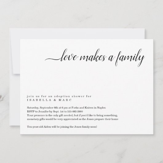 Uitnodiging voor adoptietoeslag (voor ouder kind) (Voorkant)