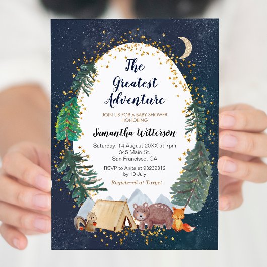 Uitnodiging voor Adventure Forest Baby shower