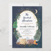 Uitnodiging voor Adventure Forest Baby shower (Voorkant)