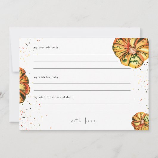 Uitnodiging voor advies over kleine pompoenen Baby (Voorkant)