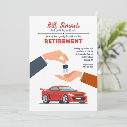 Uitnodiging voor afboeking autodealer (Staand voorkant)