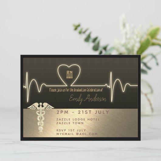 Uitnodiging voor afgestudeerde verpleegkundigen - (Staand voorkant)