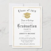 uitnodiging voor afgestudeerden in de elegante kla (Voorkant)