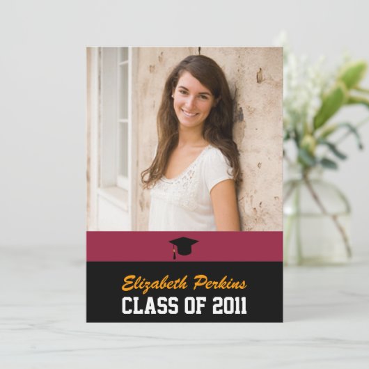 Uitnodiging voor afgestudeerden op de middelbare s (Staand voorkant)