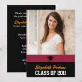 Uitnodiging voor afgestudeerden op de middelbare s (Voorkant / Achterkant)