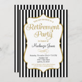 Uitnodiging voor aflossing Black Gold Elegant (Voorkant / Achterkant)