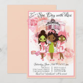 Uitnodiging voor Afrikaans-Amerikaans sfeerfeest (Voorkant / Achterkant)