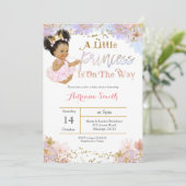 Uitnodiging voor Afrikaans-Amerikaanse Baby shower (Staand voorkant)