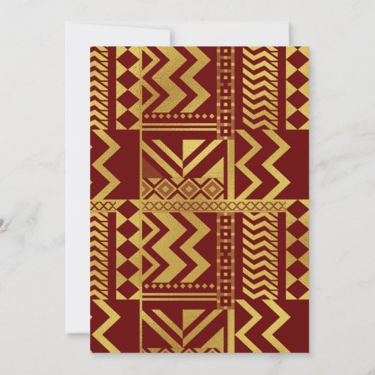 Uitnodiging voor Afrikaanse Stam Baby Shower (Achterkant)