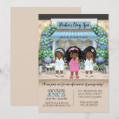 Uitnodiging voor Afro-Amerikaans Spa-feest (Voorkant / Achterkant)