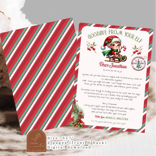 Uitnodiging voor afscheidsbrief Elf