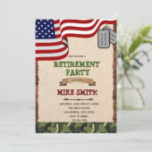 Uitnodiging voor afscheidsparty leger (Staand voorkant)