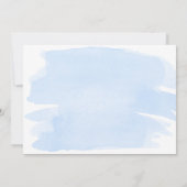 Uitnodiging voor afscheidsparty met blauwe aquarel (Achterkant)