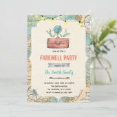 Uitnodiging voor afscheidsthemafeest (Staand voorkant)