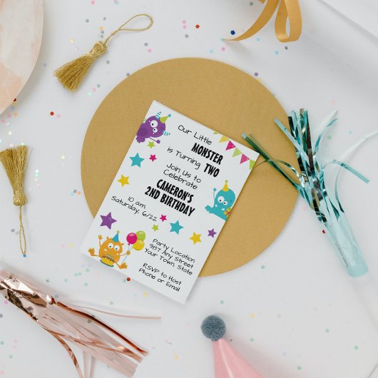 Uitnodiging voor afspeelbare monster