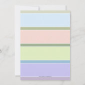 Uitnodiging voor afspeelbare pasta met striped Bab (Achterkant)