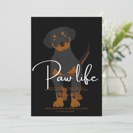 Uitnodiging voor afspeeldatum (Staand voorkant)