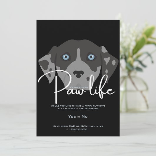 Uitnodiging voor afspeeldatum (Staand voorkant)