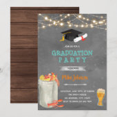 Uitnodiging voor afstudeer kreeft koken (Voorkant / Achterkant)