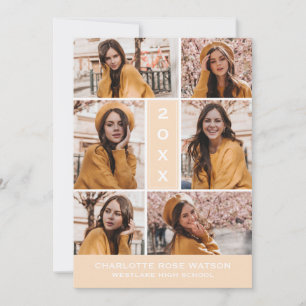 UITNODIGING VOOR AFSTUDEERCEREMONIE MET FOTOCOLLAG