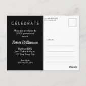 Uitnodiging voor afstudeerder fotofeest (Achterkant)