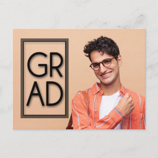 Uitnodiging voor afstudeerder fotofeest (Voorkant)