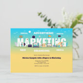 Uitnodiging voor Afstudeerder voor het in de hande (Staand voorkant)