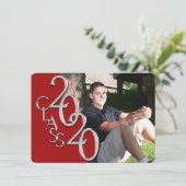 Uitnodiging voor afstudeerders van 2020 Rood Foto (Staand voorkant)