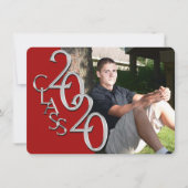 Uitnodiging voor afstudeerders van 2020 Rood Foto (Voorkant)