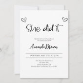 Uitnodiging voor afstudeerfeest, 2024 Afstudeerder (Voorkant)