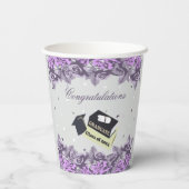 Uitnodiging voor afstudeerfeest 2024 papieren bekers (Achterkant)